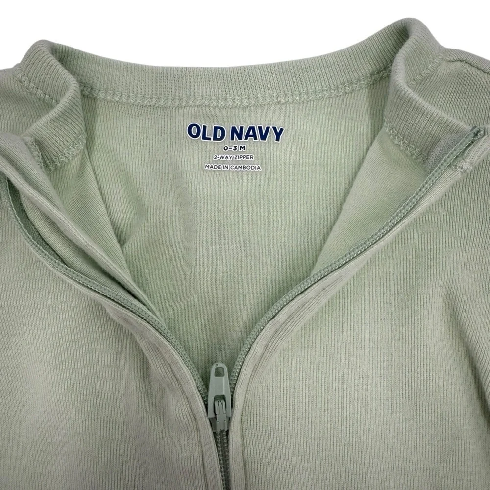 Old Navy Green Footie One Piece with Cozy Fabric
